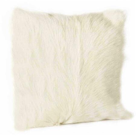 MOES HOME COLLECTION Goat Fur Pillow, Natural - 16 x 16 x 1 in., 2PK XU-1003-24